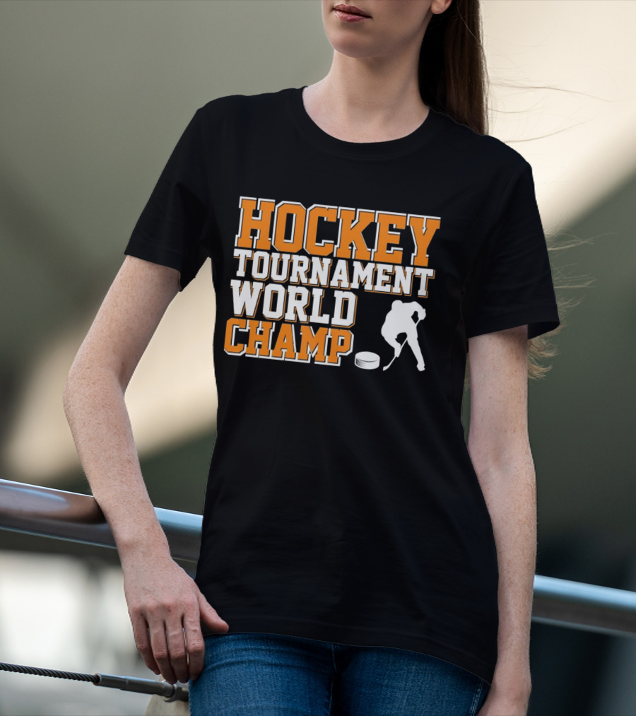 Hockey Tournament World Champ Sunset T-Shirt