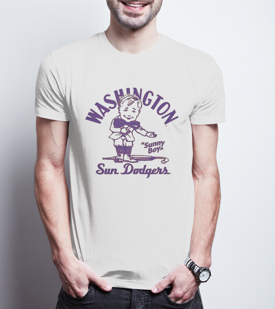 Washington Huskies Sunny Boy Sun Dodgers T-Shirt