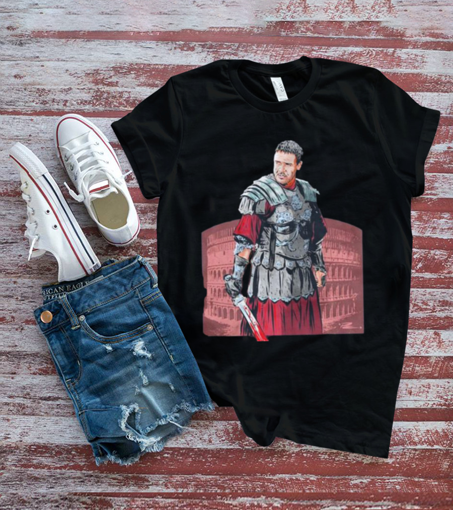 Russell Crowe Gladiator Paul Cemmick Colosseum T-Shirt