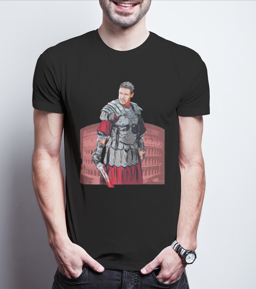 Russell Crowe Gladiator Paul Cemmick Colosseum T-Shirt