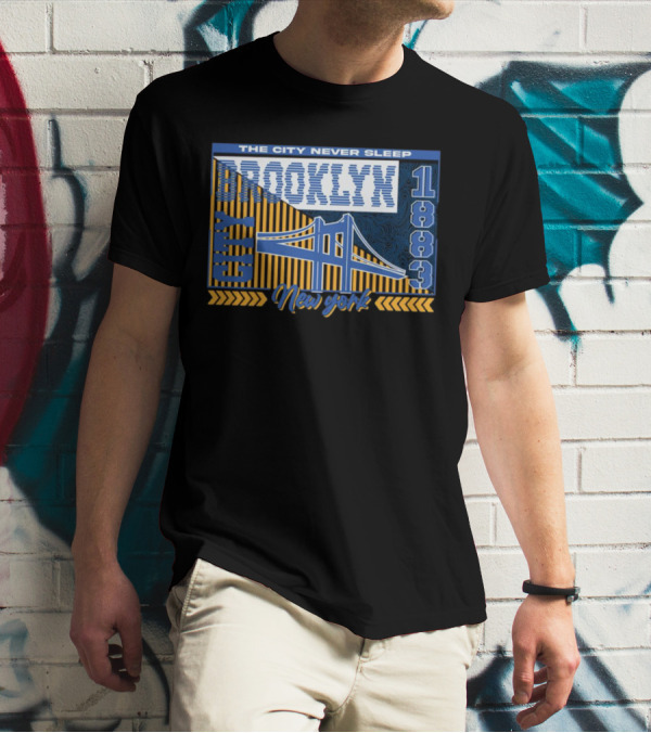 The City Never Sleep Brooklyn New York 1883 Bridge T-Shirt