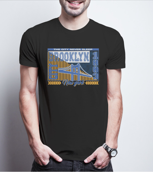 The City Never Sleep Brooklyn New York 1883 Bridge T-Shirt