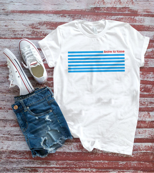 Boire La Tasse Striped Minimalist T-Shirt