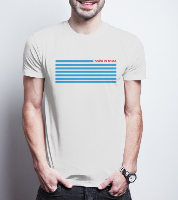 Boire La Tasse Striped Minimalist T-Shirt