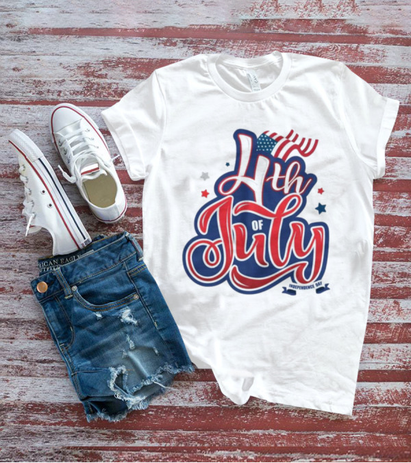 4th Of July USA Independence Day Celebration With American Flag T-Shirt