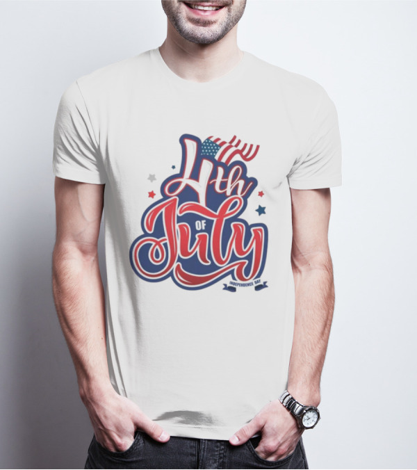 4th Of July USA Independence Day Celebration With American Flag T-Shirt