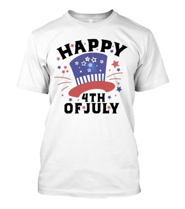 Happy 4th Of July Patriotic Stars And Stripes Celebration Hat T-Shirt