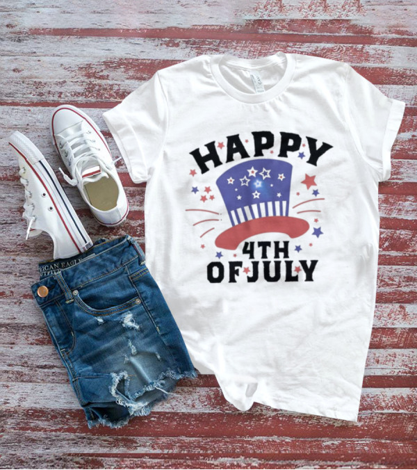 Happy 4th Of July Patriotic Stars And Stripes Celebration Hat T-Shirt