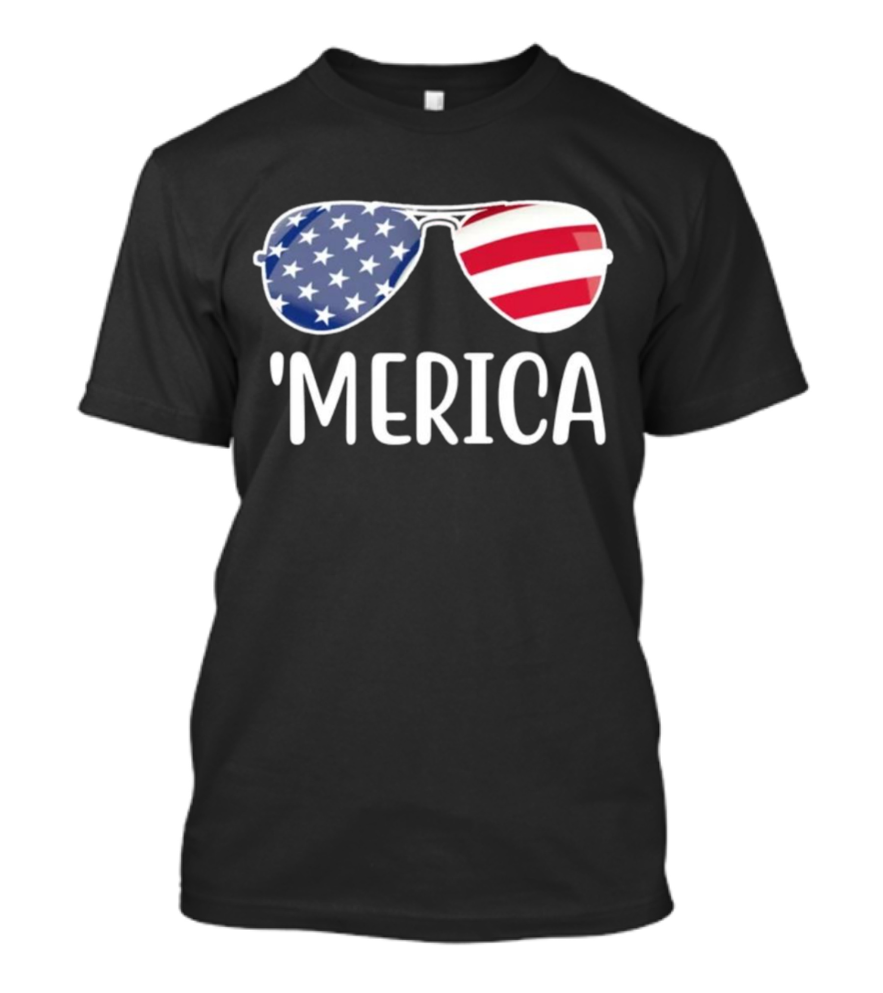'Merica Sunglasses American Flag 4th July Patriotic Independence Day T-Shirt