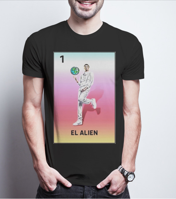 1 El Alien Basketball Earth Ball T-Shirt