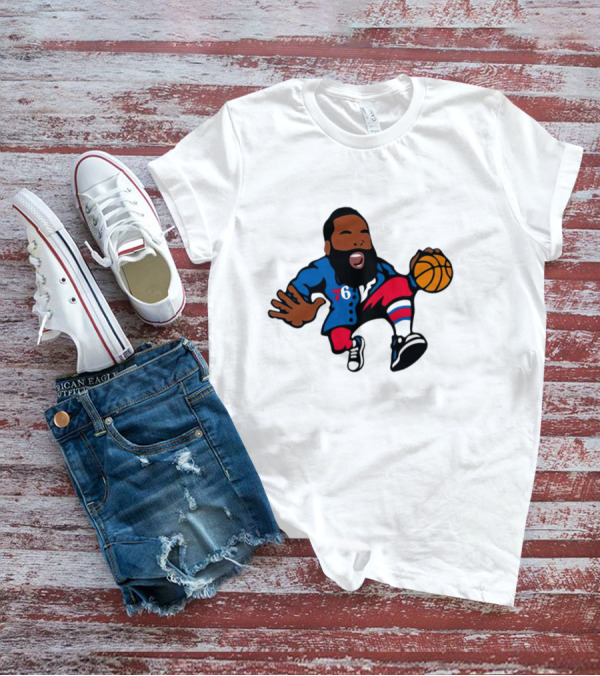 James Harden Cartoon 76 Basketball Philadelphia T-Shirt