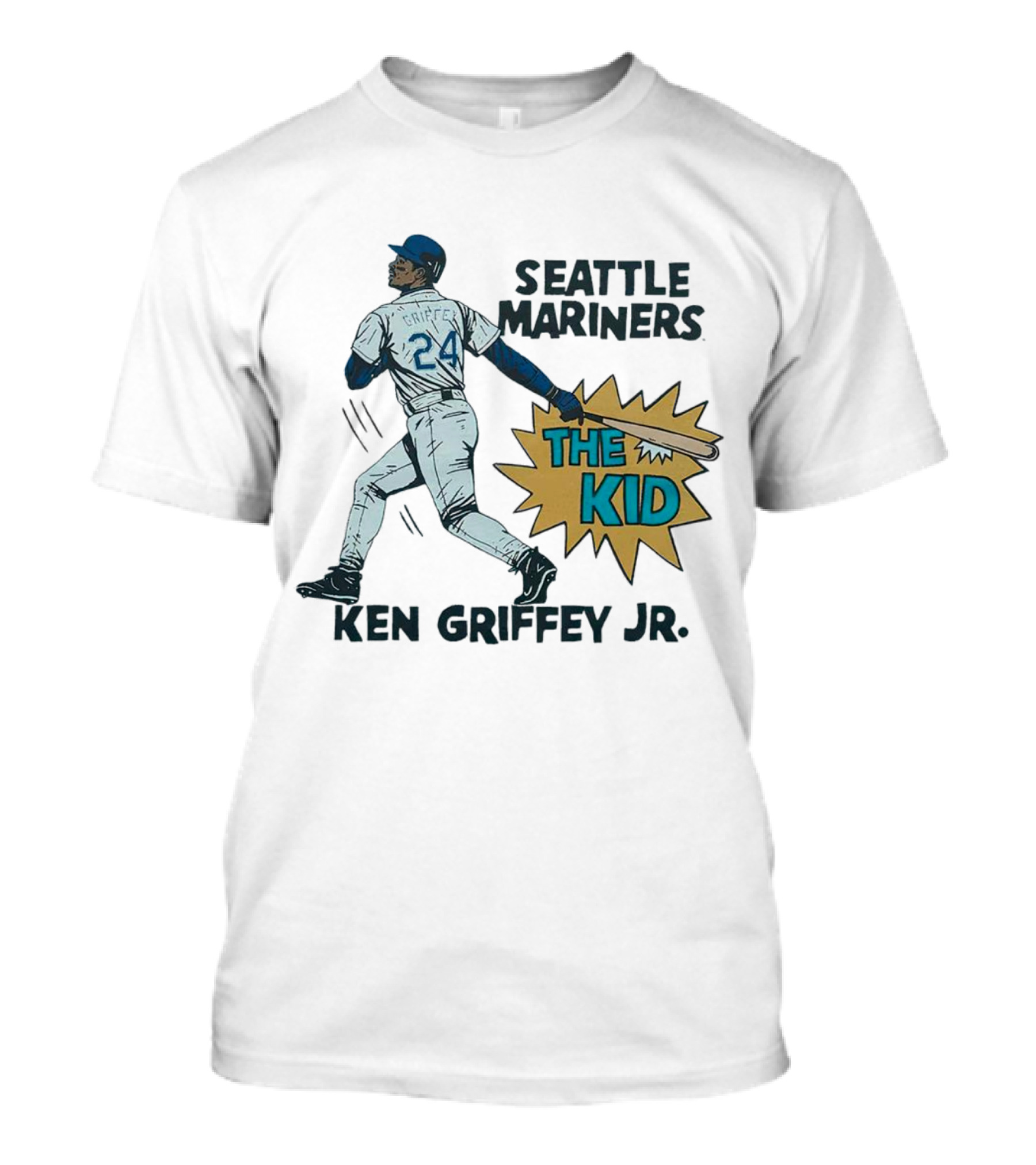 Ken Griffey Jr Seattle Mariners The Kid 24 Baseball Legend T-Shirt