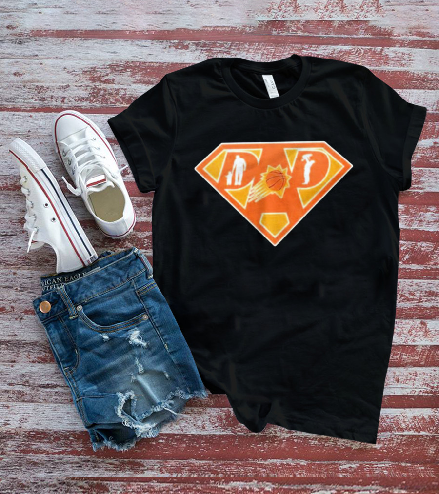 Phoenix Suns Super Dad Basketball Emblem Family Hero T-Shirt