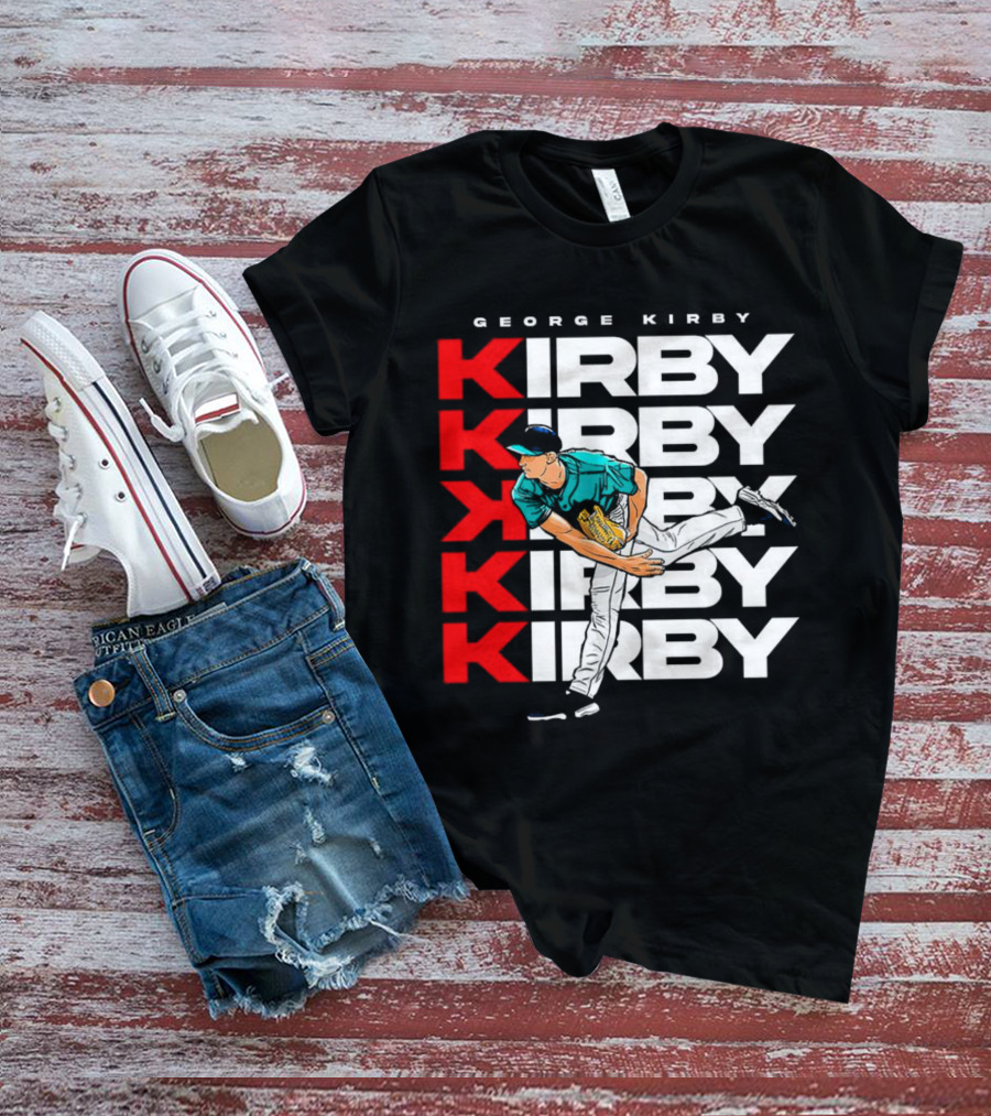 George Kirby Pitching Seattle Mariners K Strikeout T-Shirt