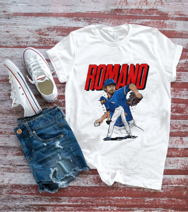 ROMANO Toronto Blue Jays Pitcher Baseball Action T-Shirt