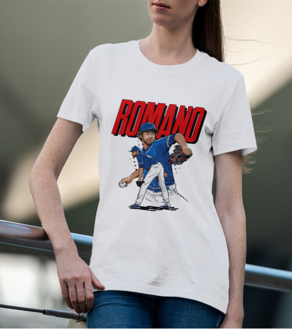 ROMANO Toronto Blue Jays Pitcher Baseball Action T-Shirt