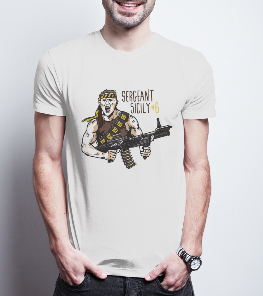 SERGEANT SICILY #6 TGC Ammunition Belt Action T-Shirt