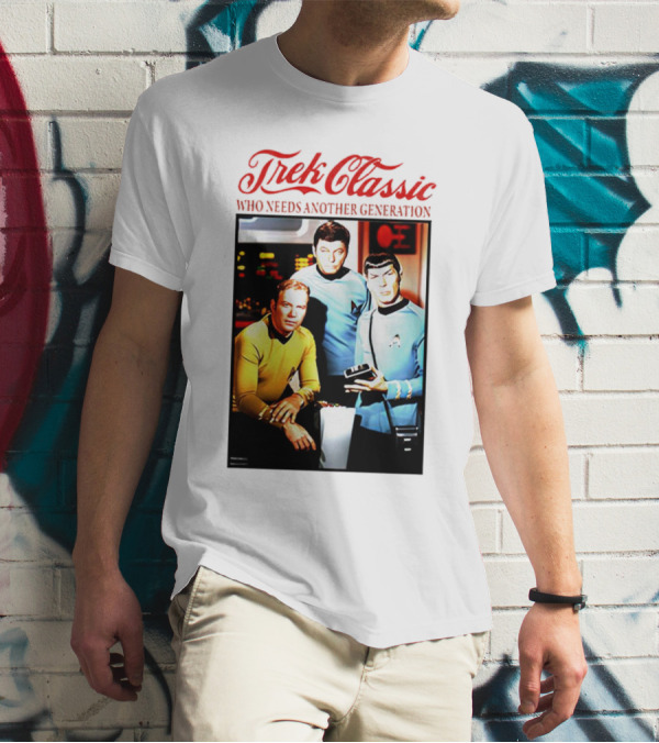 Star Trek Classic Who Needs Another Generation Vintage Crew Image T-Shirt