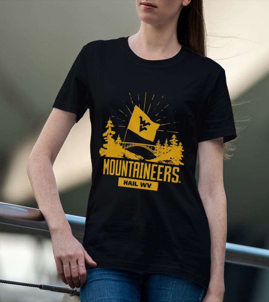 Mountaineers Hail WV West Virginia Colosseum Fan T-Shirt