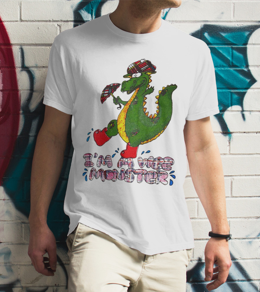I’m A Wee Monster Scottish Dragon With Plaid Hat And Boots T-Shirt
