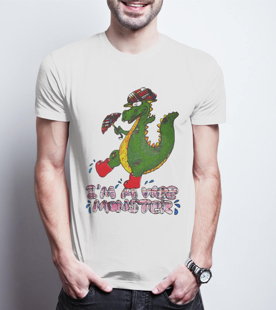I’m A Wee Monster Scottish Dragon With Plaid Hat And Boots T-Shirt