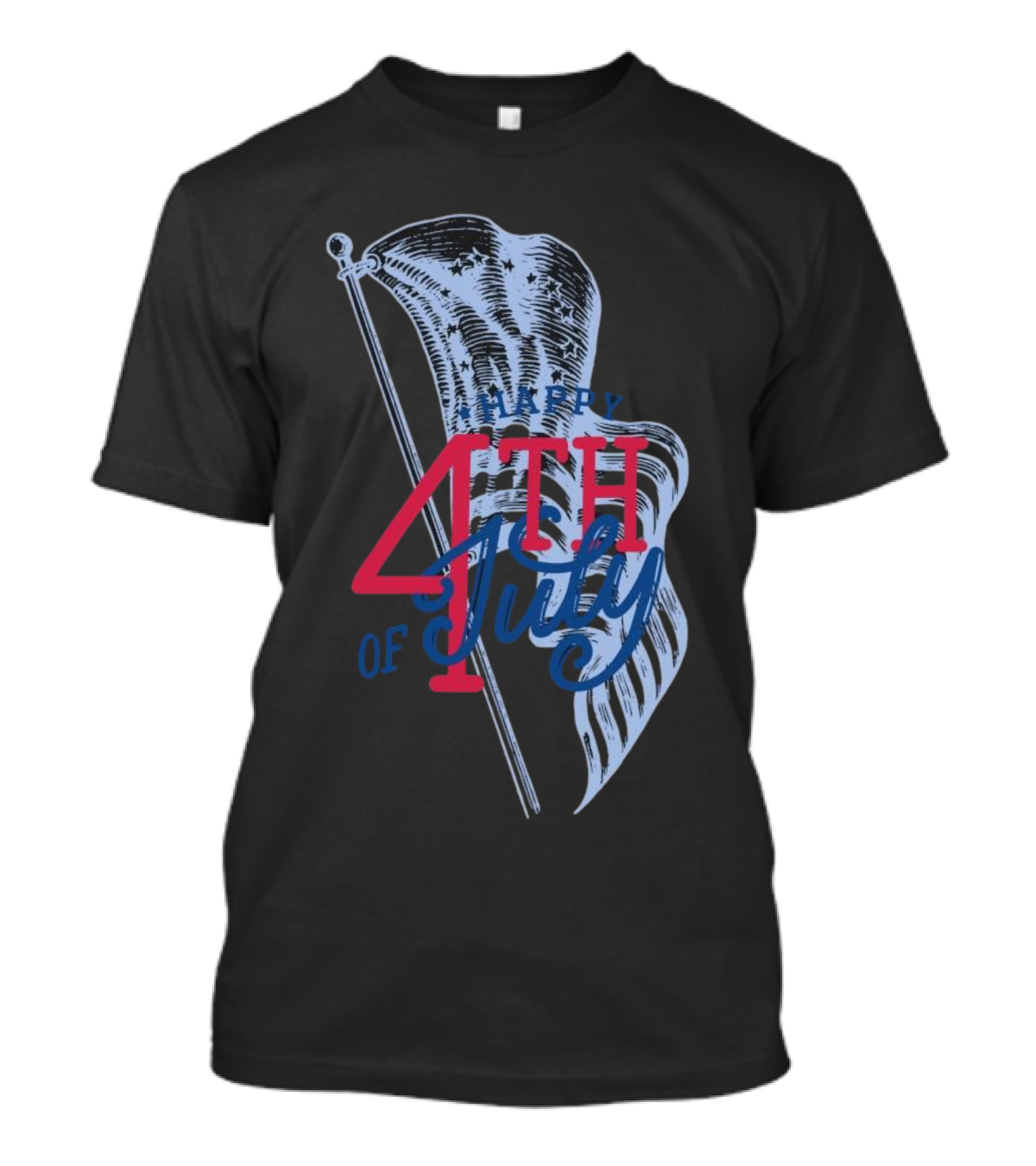 Happy 4th Of July Independence Day With Flag T-Shirt