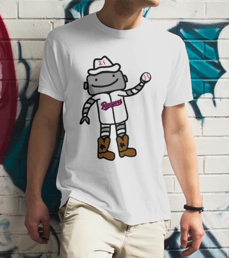 Rangers Robot 21 Baseball Texas Rangers T-Shirt