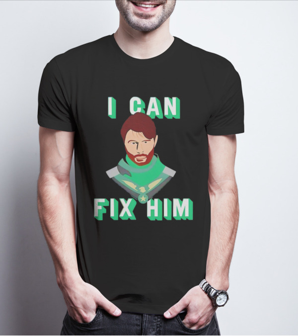 Nerdy Squirrel Studios Soldier Boy I Can Fix Him Superhero T-Shirt