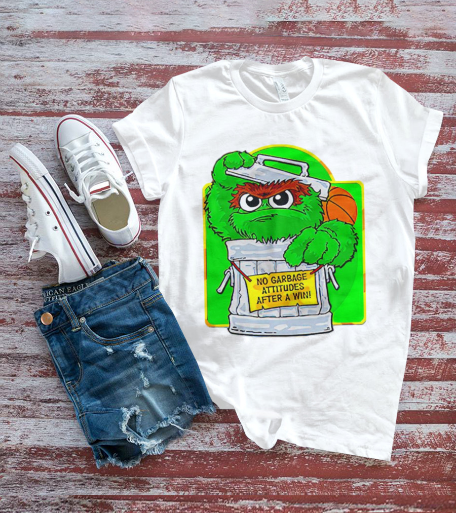 Oscar The Grouch No Garbage Attitudes With Basketball After A Win T-Shirt