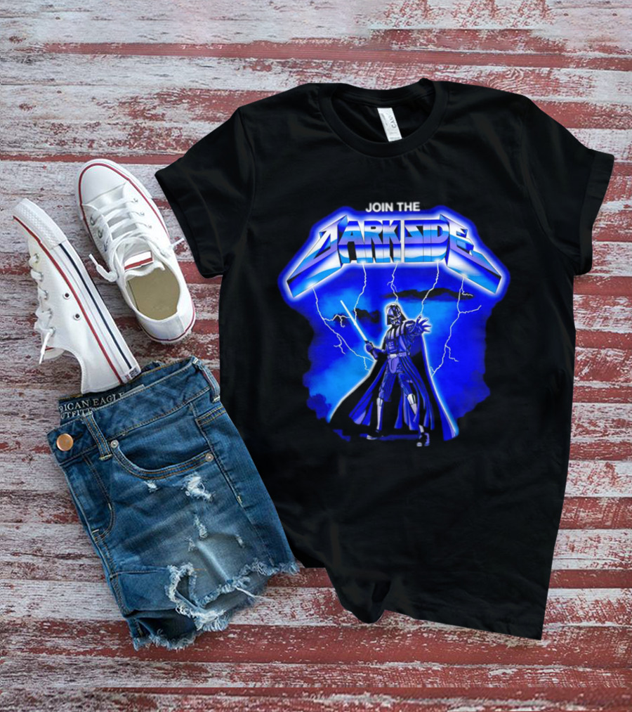 Join The Dark Side Darth Vader Lightning Star Wars T-Shirt