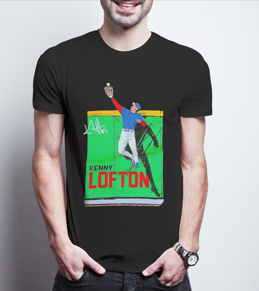 Kenny Lofton Signature Catch Baseball T-Shirt