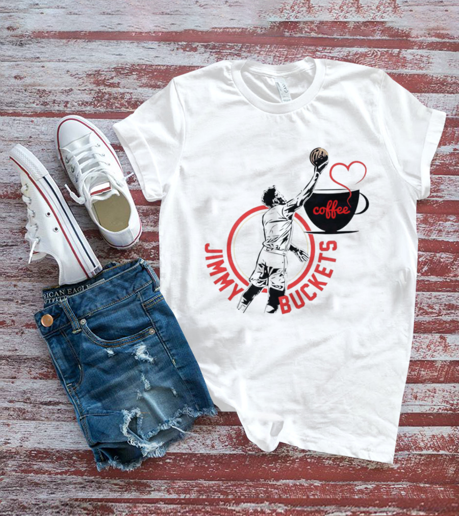 Miami Heat Jimmy Buckets Coffee Slam Dunk Cup Heart T-Shirt