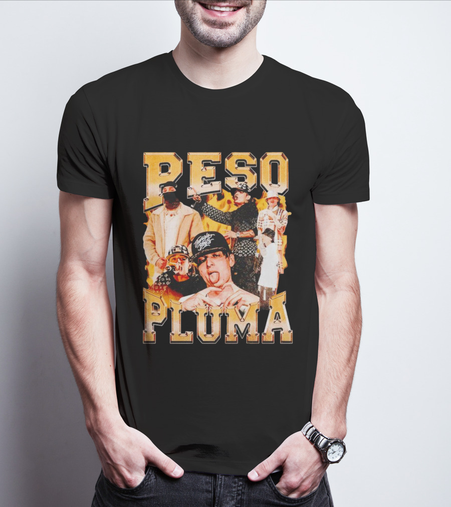 Peso Pluma Collage With Urban Streetwear T-Shirt