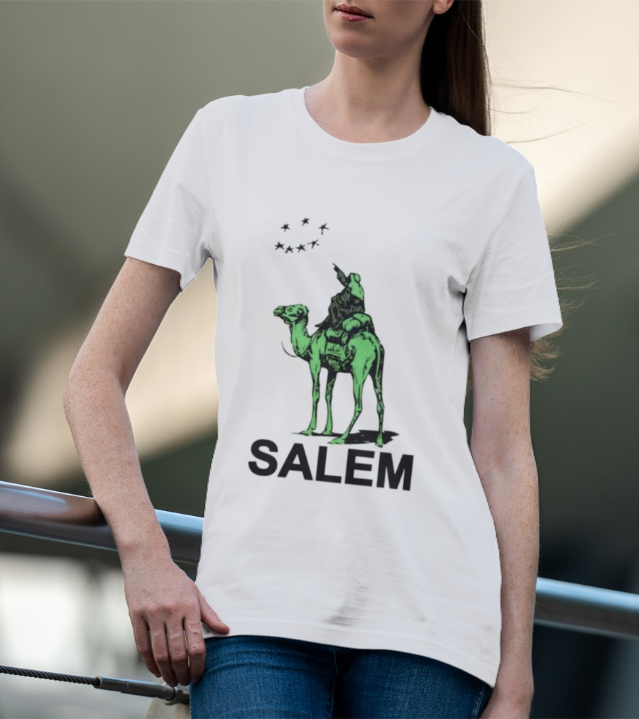 Salem Silkroad Camel And Stars In Green T-Shirt