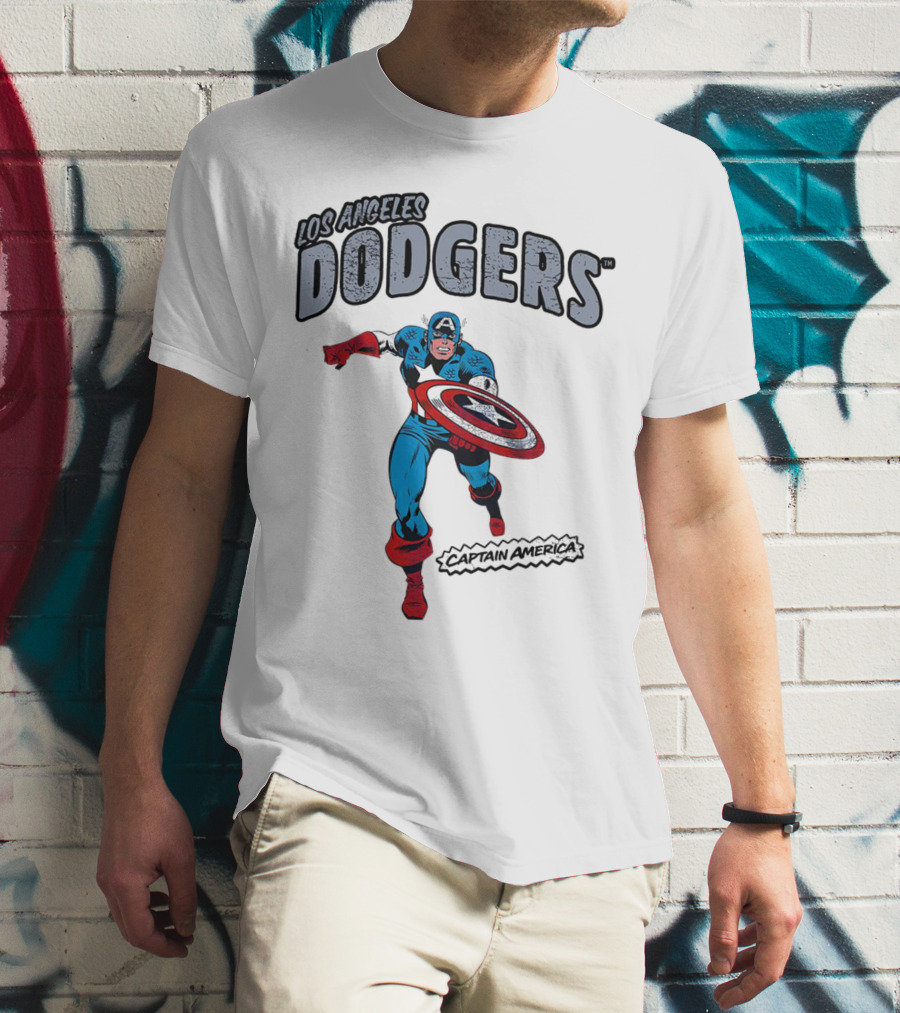 Los Angeles Dodgers Marvel Captain America T-Shirt
