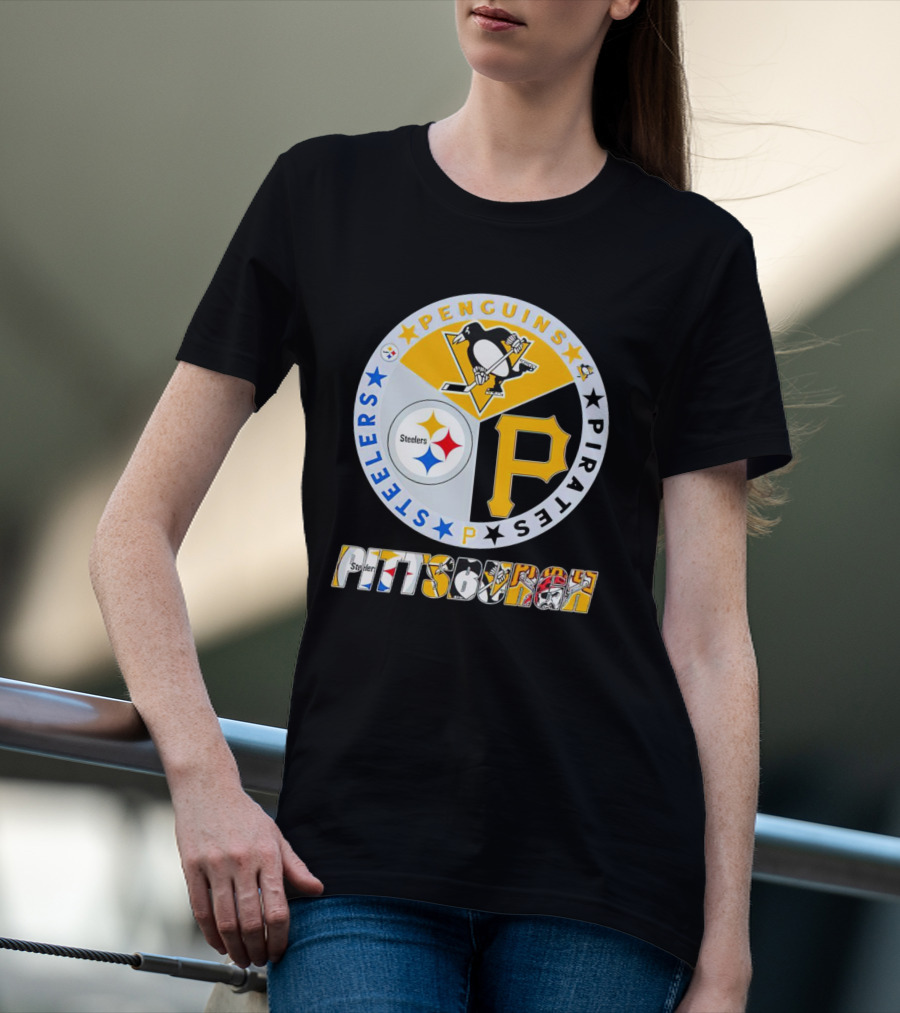 Pittsburgh Steelers Penguins Pirates Pittsburgh Sports T-Shirt