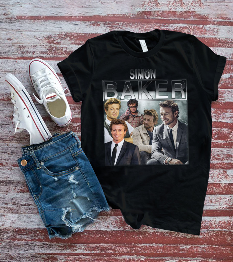 Simon Baker 90s Vintage Style Collage T-Shirt