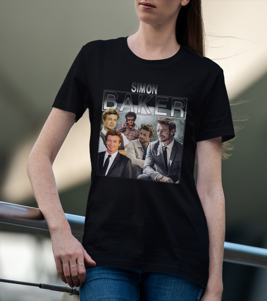 Simon Baker 90s Vintage Style Collage T-Shirt