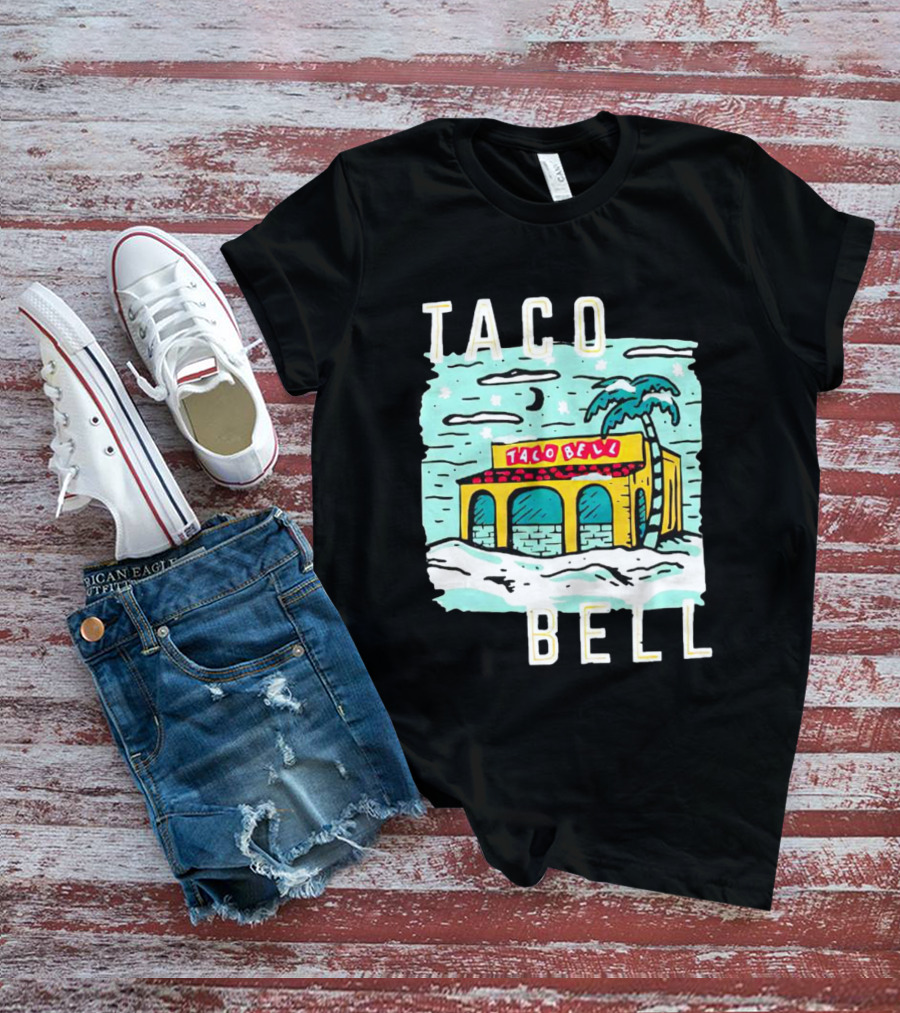 Taco Bell Numero Uno Palm Tree Retro Landscape T-Shirt