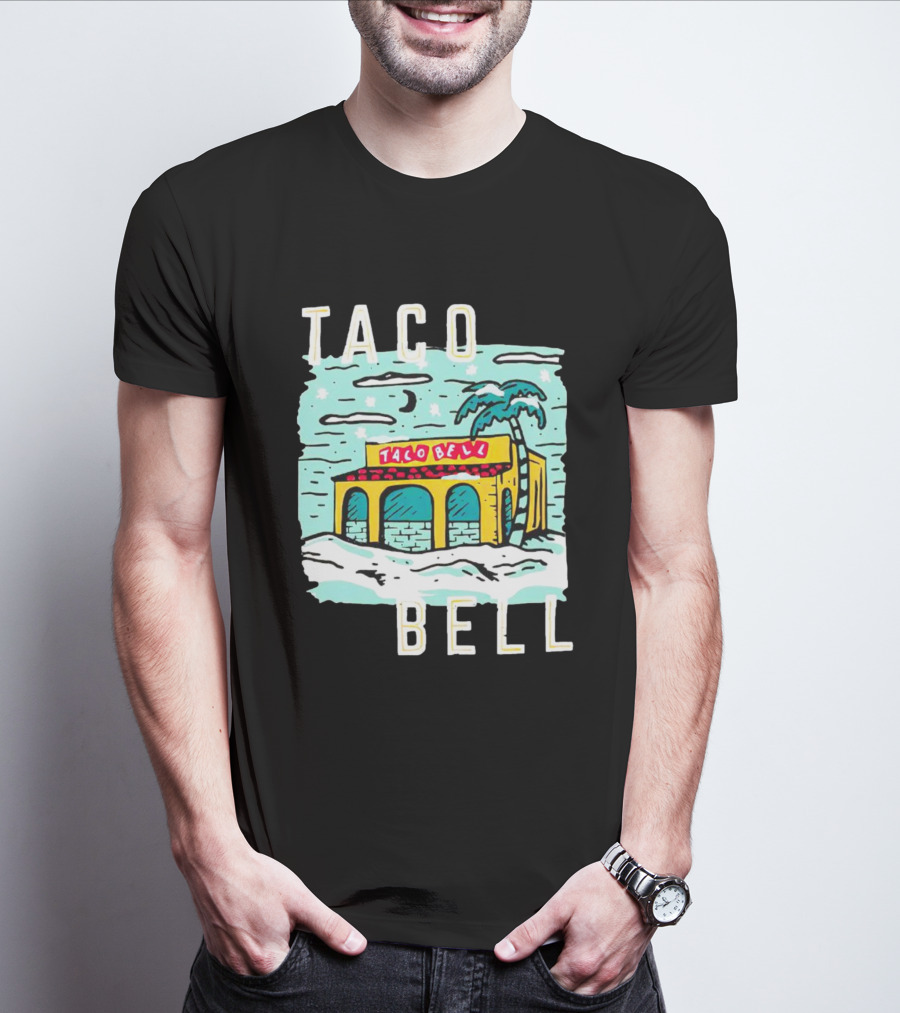 Taco Bell Numero Uno Palm Tree Retro Landscape T-Shirt