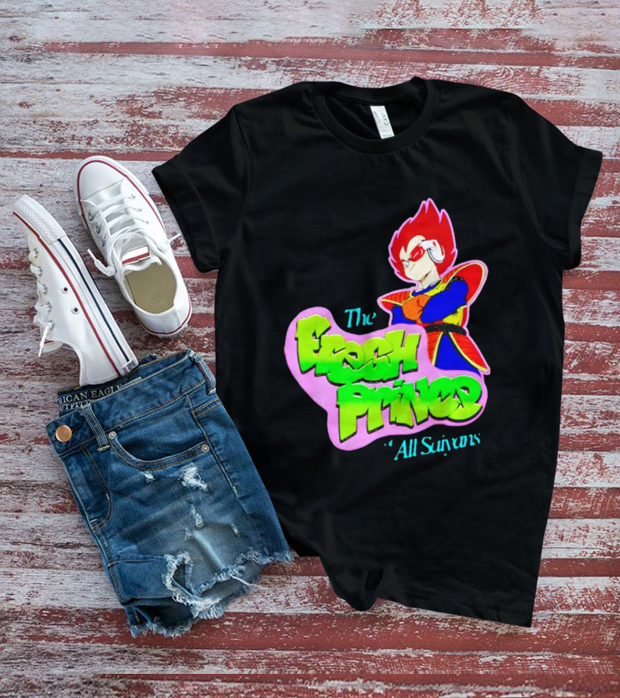 The Fresh Prince Of All Saiyans Vegeta Cartoon Mashup T-Shirt
