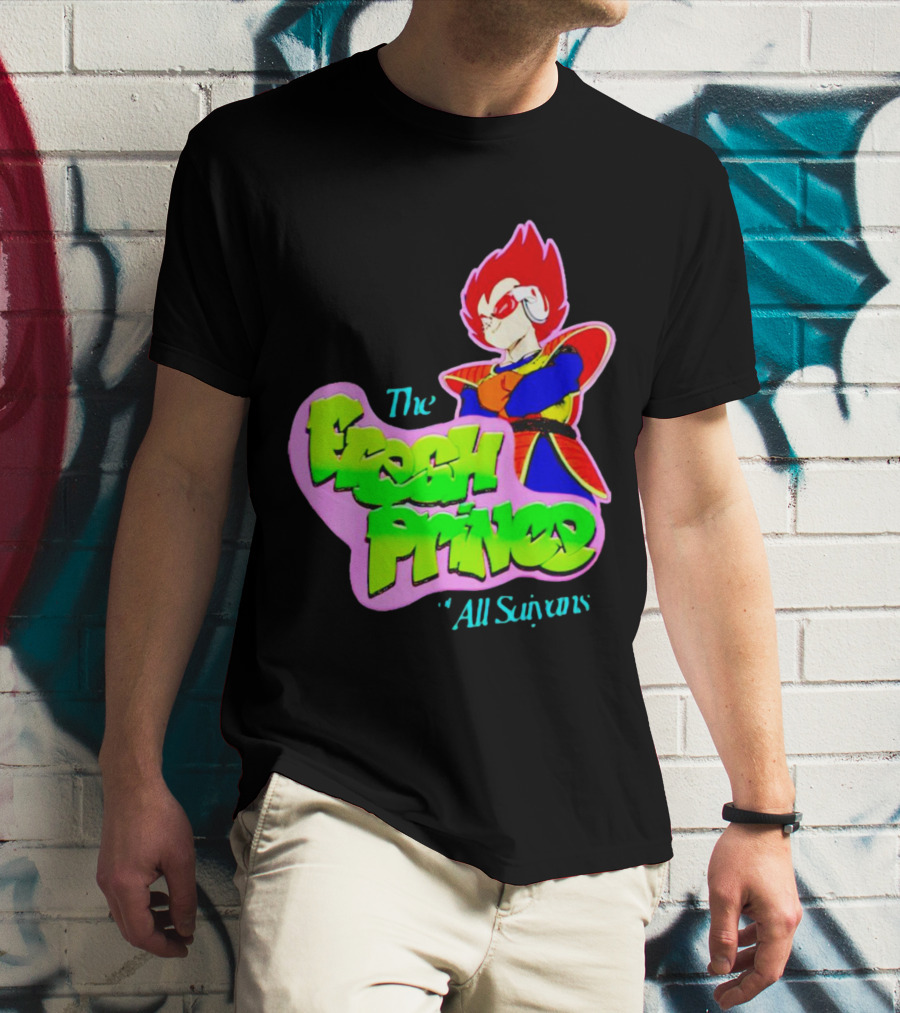 The Fresh Prince Of All Saiyans Vegeta Cartoon Mashup T-Shirt