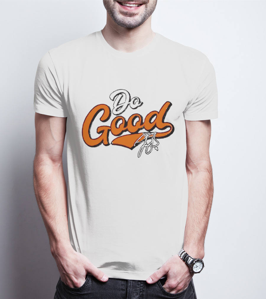Joe Burrow Do Good Signature Orange Script T-Shirt