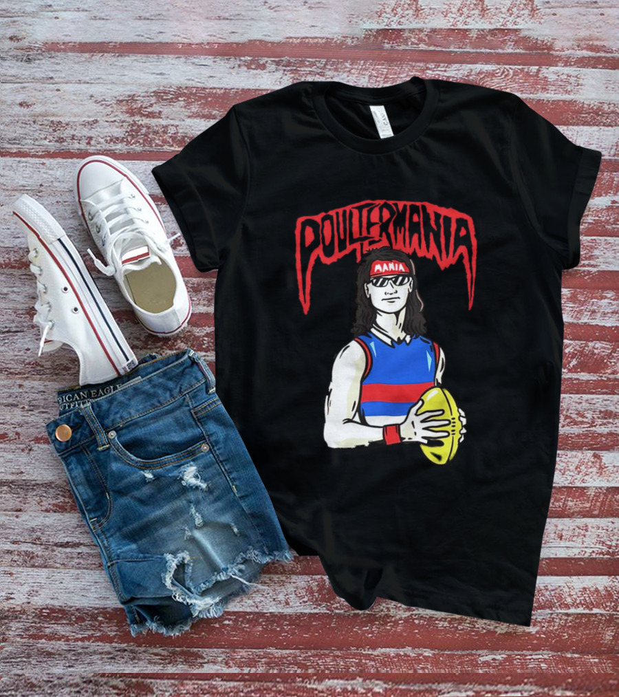 Poultermania Mania Red Headband Football Player With Yellow Ball T-Shirt