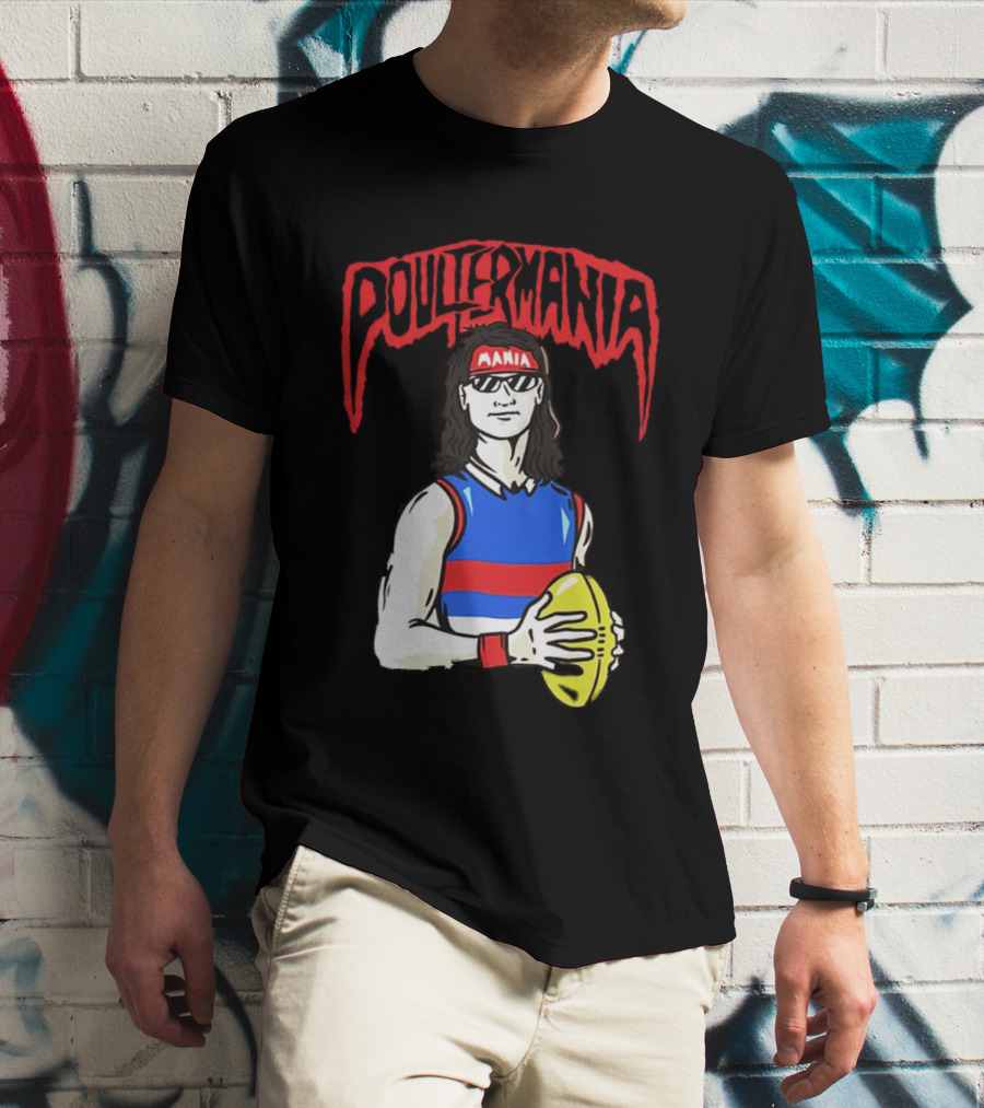 Poultermania Mania Red Headband Football Player With Yellow Ball T-Shirt