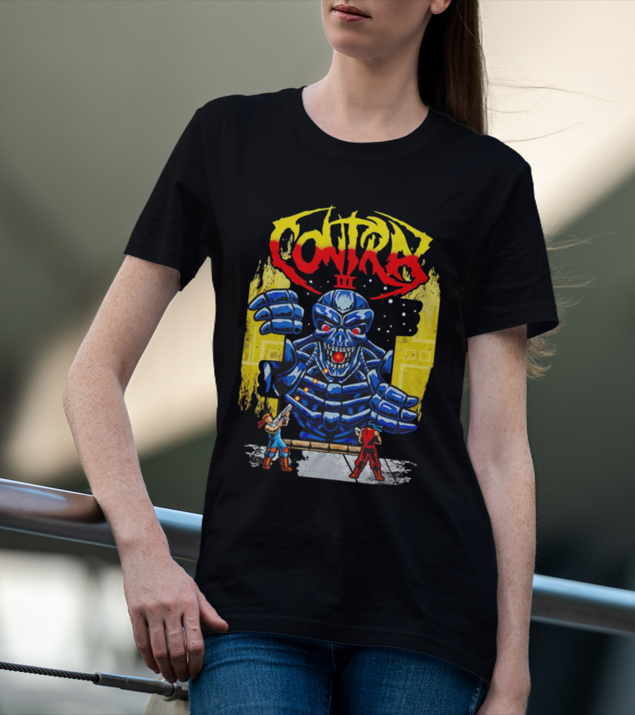 Contra III Robo Corpse Battle Boss Retro Gaming T-Shirt