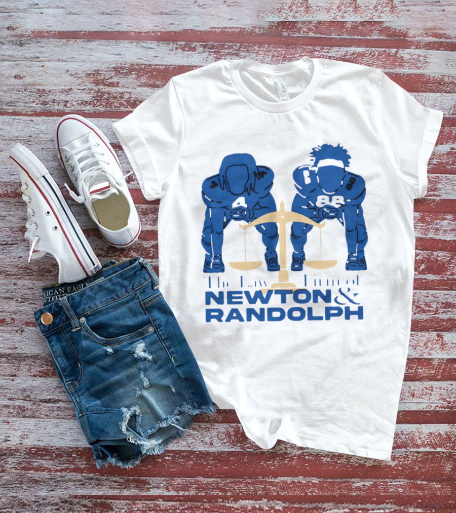 Johnny Newton And Keith Randolph The Law Firm Of Newton And Randolph Football Justice Scales T-Shirt