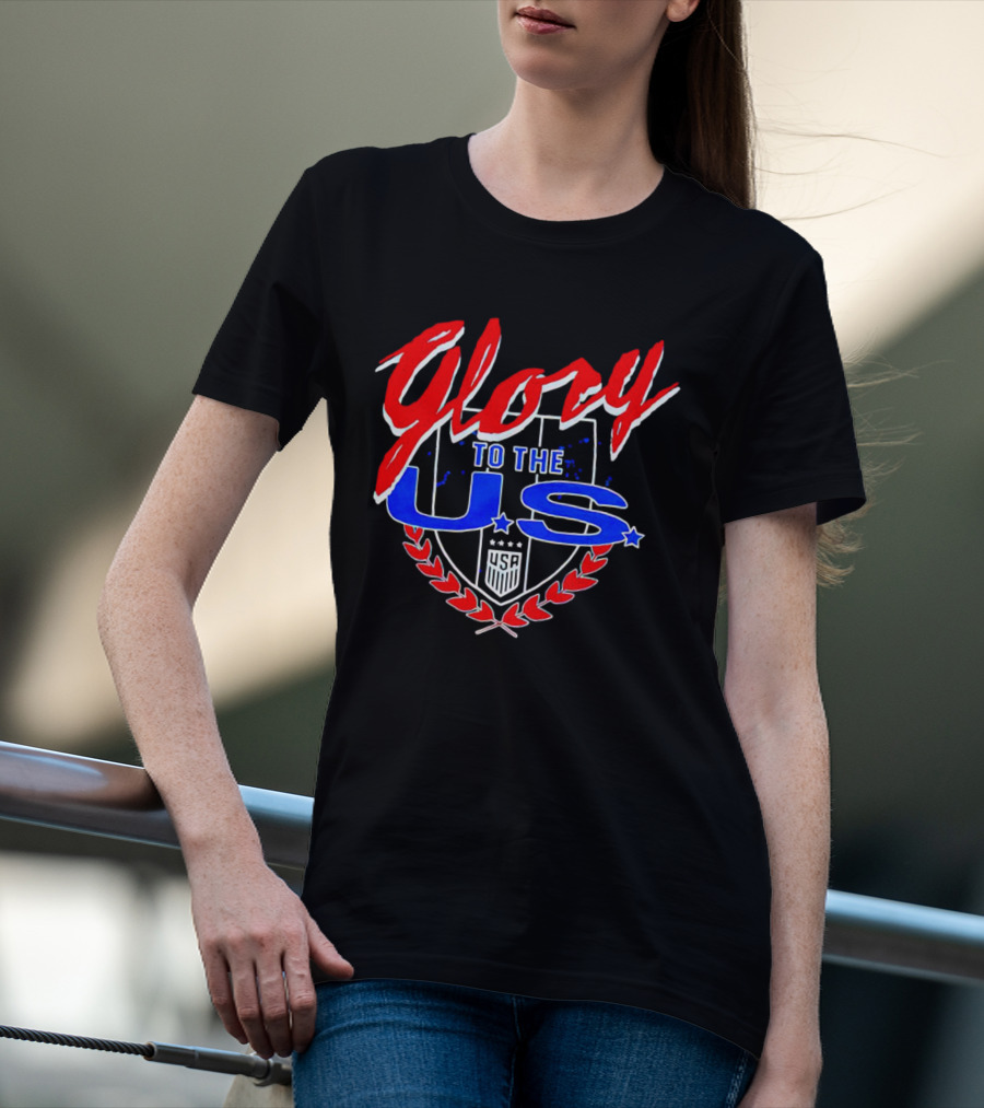 Glory To The U.S. Vintage USA Shield With Laurel And Stars T-Shirt