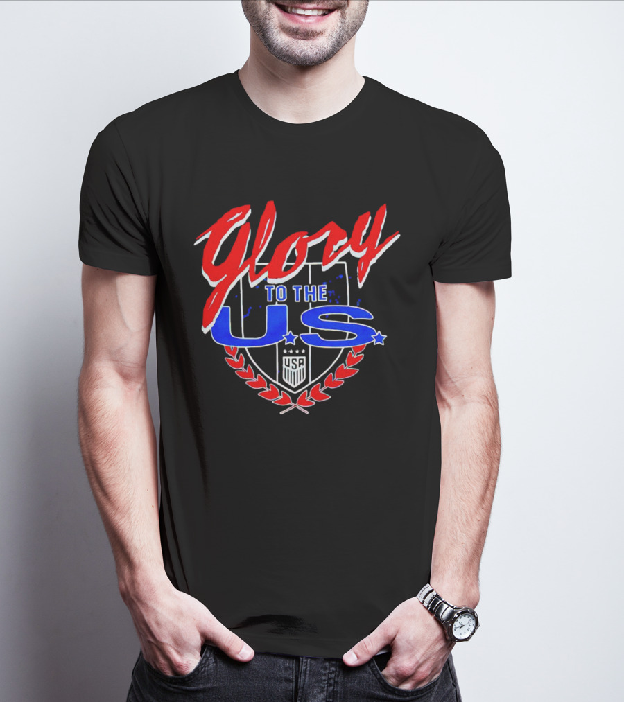 Glory To The U.S. Vintage USA Shield With Laurel And Stars T-Shirt