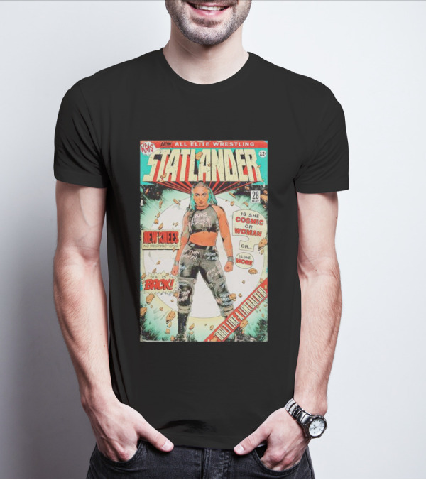 Kris AEW Statlander Back New Knees No Restrictions Cosmic Woman Comic 28 May 12 T-Shirt